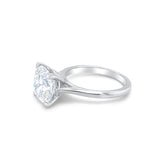 14K White Gold Diamond Engagement Ring (3.01 ct)